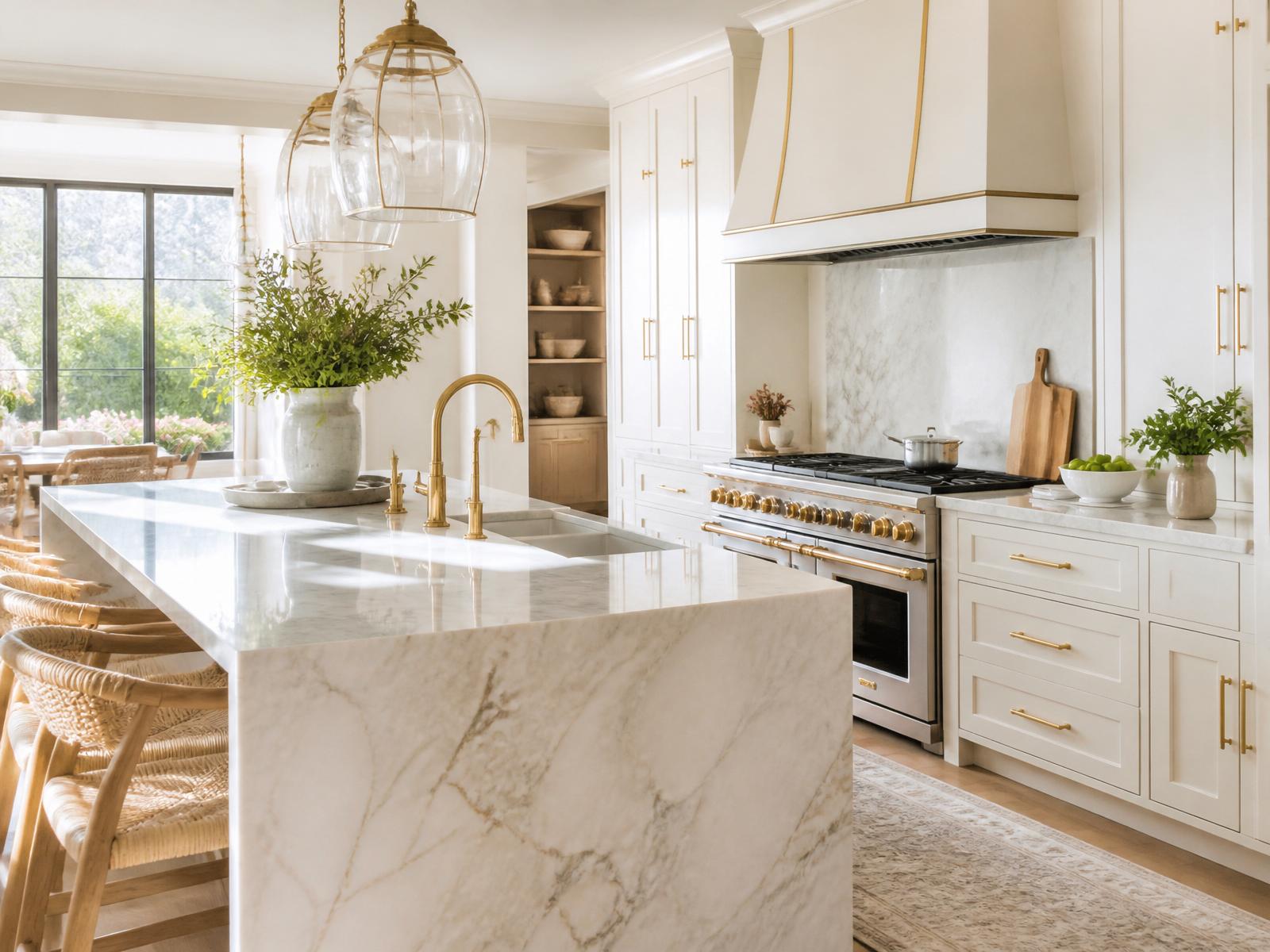 Sunlit modern kitchen professionally cleaned